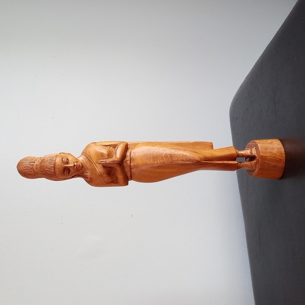 Hand carved Sawdee blessings statue